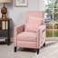 Fauteuils inclinables gain de place avec poche latérale, tissu rose poudré, touche moderne pour la maison