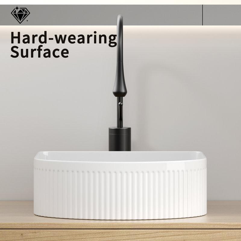 Lavabo vasque en céramique pour meuble-lavabo Milos