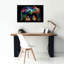  «Vibrant Bear 4» par Rey Klimt, art mural sur toile, 40 po x 26 po
