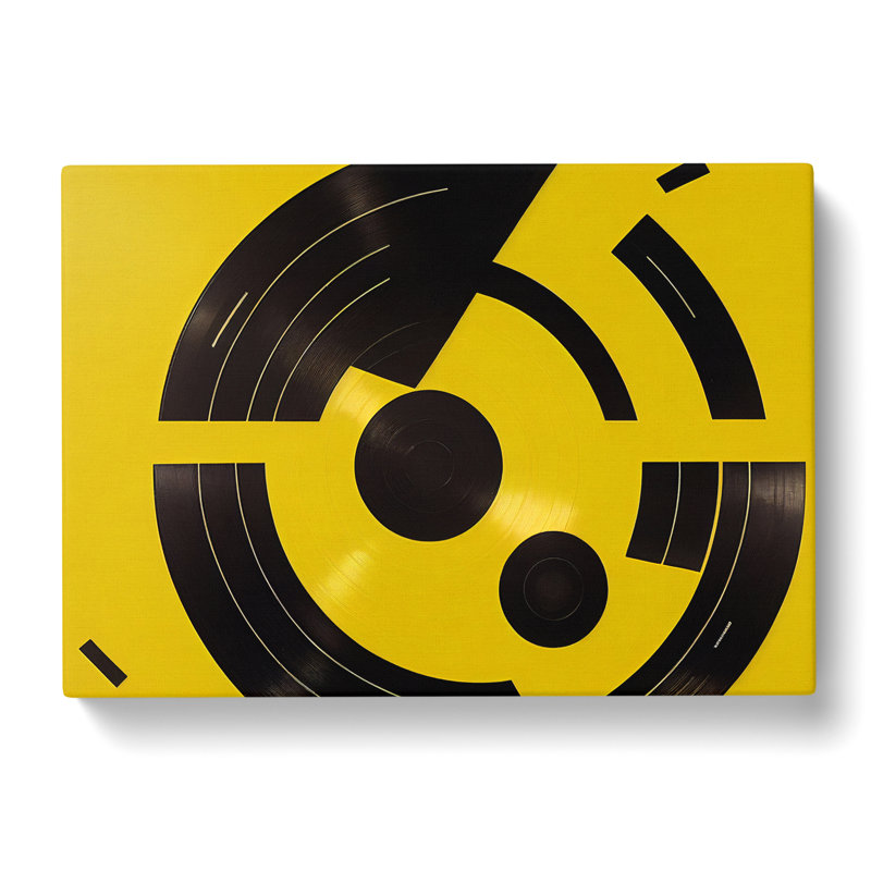 Abstract Vinyl Record Vol.3 - Wrapped Canvas Print, 40cm H x 60cm W x 3cm D