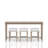 Frosted Glass Console Table With 3 Stools