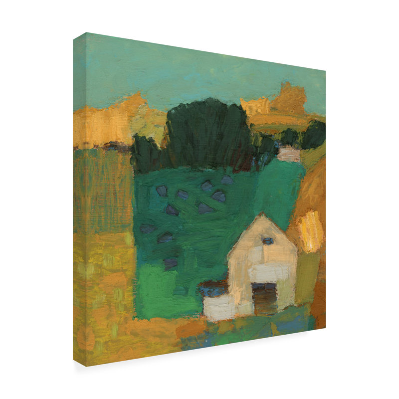 Yancyville Barn - reproduction d'art sur toile tendue, H 14 po x l 14 po