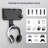 Remote Control Holder Wall Mount with Headset Hanger