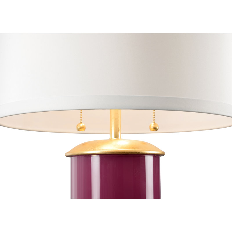 Lampe de table 31,5 "Savannah, Fuchsia / Doré