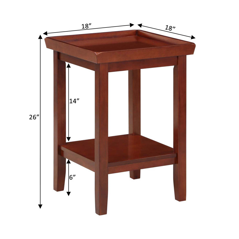 Gwen End Table, Mahogany, Mahogany