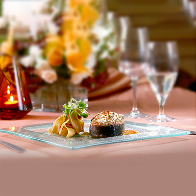 Turgla Home Glass Dinnerware 11.75" X 11.75" Square Clear Glass Plate