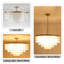 Lustre à niveaux variable moderne en forme de coquillage doré à 6 lumières Capiz-840847521-842362092-840902390