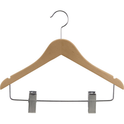 Wood Hangers With Clips for Skirt/Pants