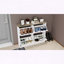 White Flip-Drawer Shoe Storage Cabinet with Adjustable Shelf & Anti-Tip Design