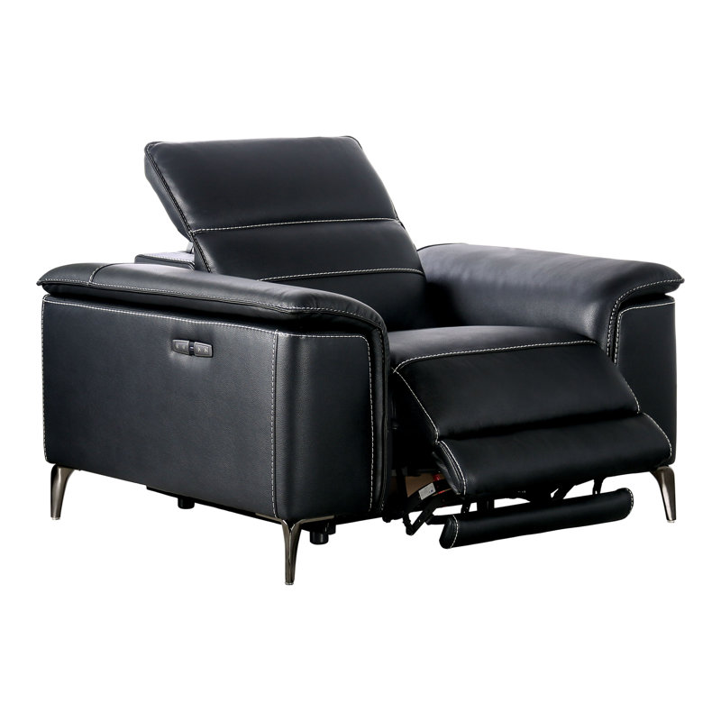 Fauteuil inclinable électrique Chelita, Similicuir noir