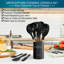 Ensemble d'ustensiles de cuisine 43 pièces avec poignées en bois de silicone-63656227
