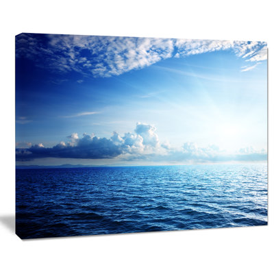 «Blue Caribbean Sea and Perfect Blue Sky», reproduction de photo sur toile tendue