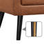 Fauteuil moderne en similicuir capitonné-277769038