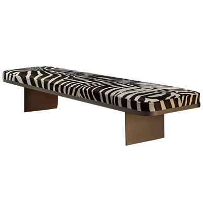 Banc rembourré en similicuir Nordic Light Luxury