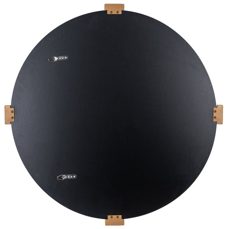 Aubrey Round Beveled Mirror, Gold