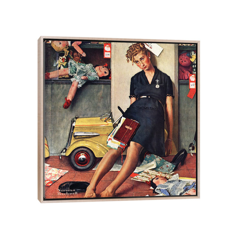«Santa's Helper», reproduction d'art sur toile encadrée, Beige, Impression encadrée sans passe-partout, H 18 po x l 18 po