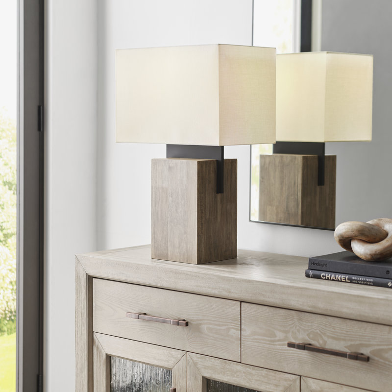 Slab Table Lamp, Nightshade Black, 18" H x 16" W x 10.5" D