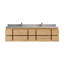 Meuble-lavabo double 84 po avec comptoir en quartz Cadge