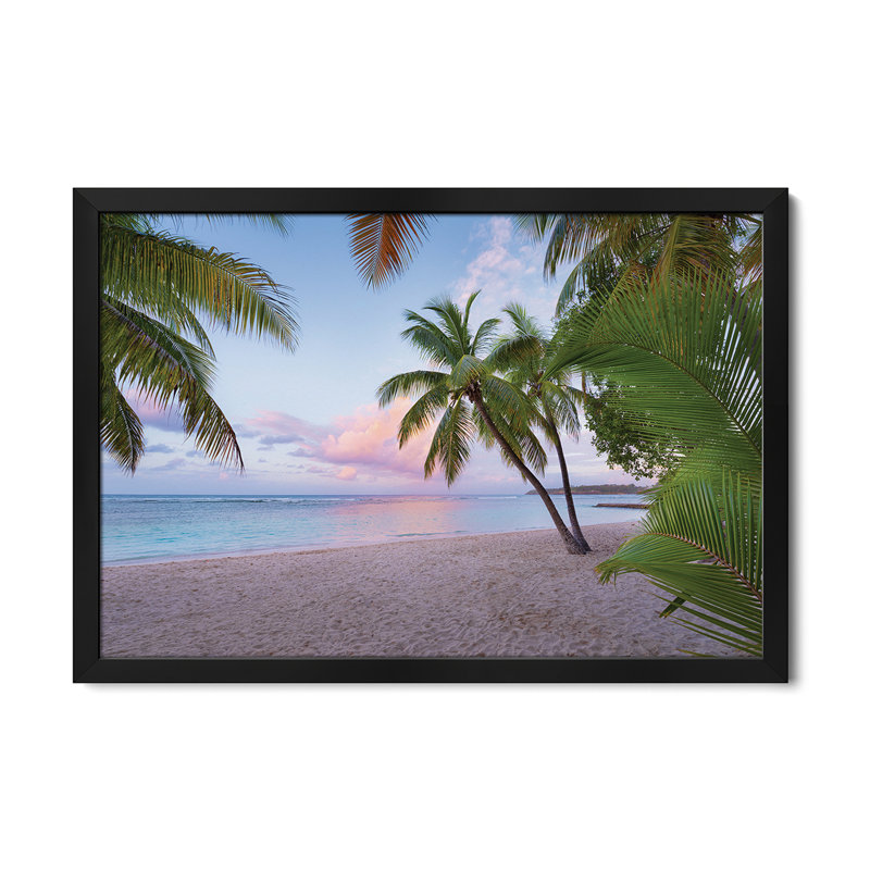 Palm Beach, Caribbean, affiche encadrée de qualité supérieure par Stefan Hefele, H 16 po x l 24 po