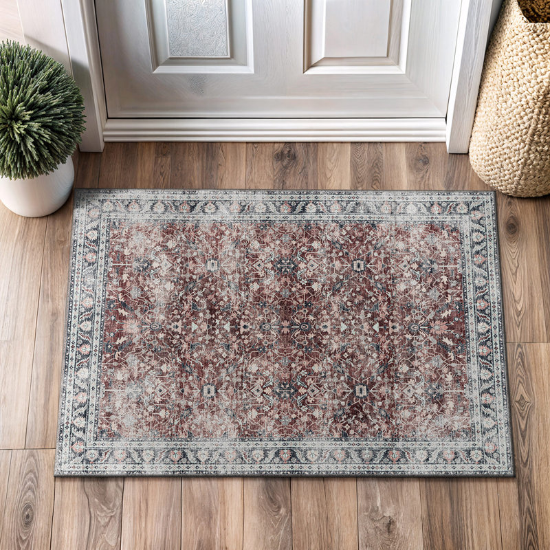 Koressa Chenille Washable Oriental Indoor Rug, Rectangle 2' x 3'
