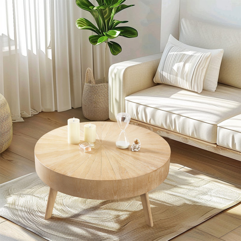 Table basse Jodeane, En bois