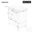 Meuble-lavabo de salle de bain avec lavabo, trois tiroirs et armoire à une porte, pieds en bois durable