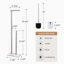 Freestanding Toilet Paper Holder With Toilet Brush With Marbel Base