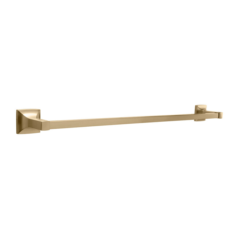 Barre à serviettes Studio Bronze - 26-1 / 8 po x 2-1 / 8 po - Accessoire de salle de bain transitionnel, Bronze champagne