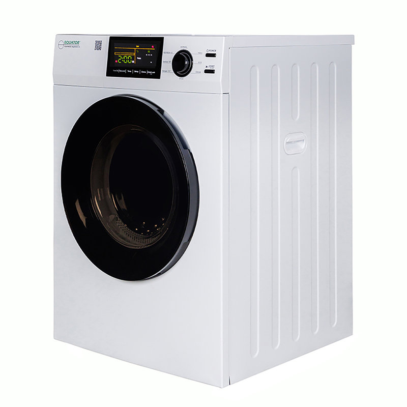 24" White Front-Load Vented Dryer with Moisture Sensing
