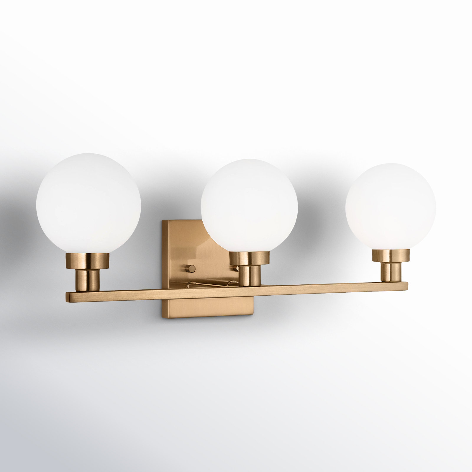 Janne 3 Light Dimmable Vanity Light, Satin Brass