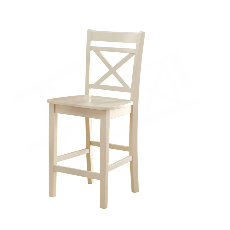 Chaise à hauteur de comptoir à finition crème Tartys (ensemble de 2)