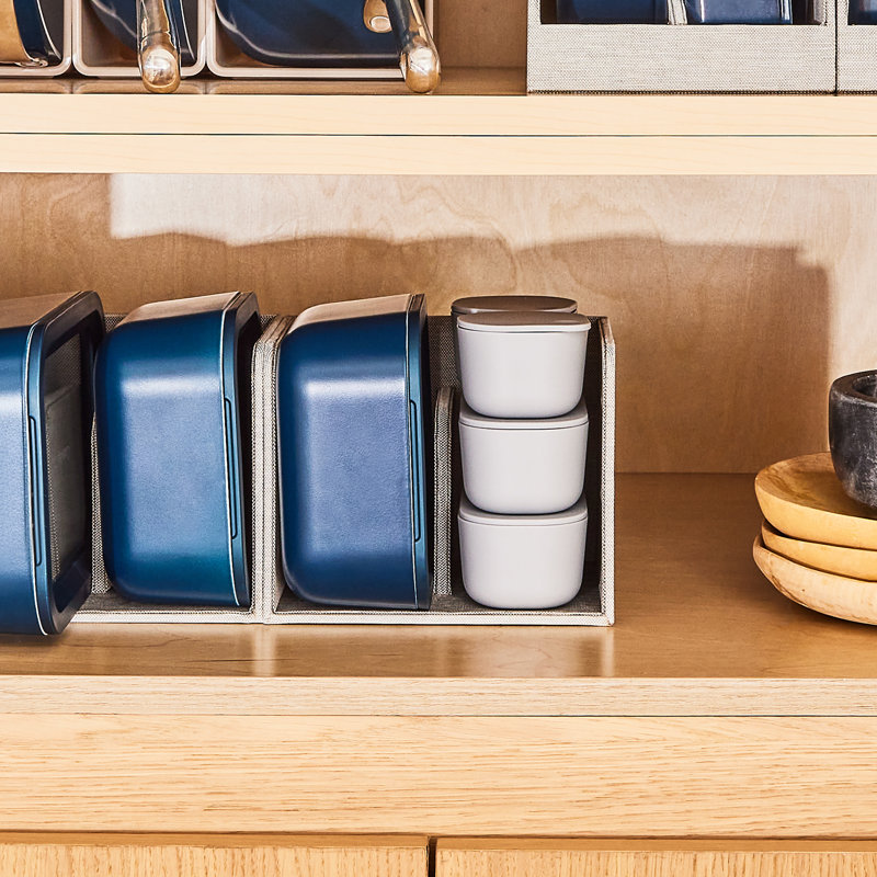 Contenant alimentaire en verre de 4,4 tasses avec couvercle, Marine