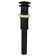 Mushroom Style Push-Down Lavatory Drain Assembly with Overflow Holes - Exposed