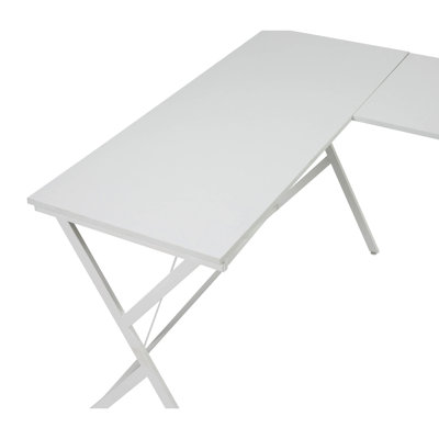 Bureau d'ordinateur en L avec bord biseauté - pour les espaces de travail compacts