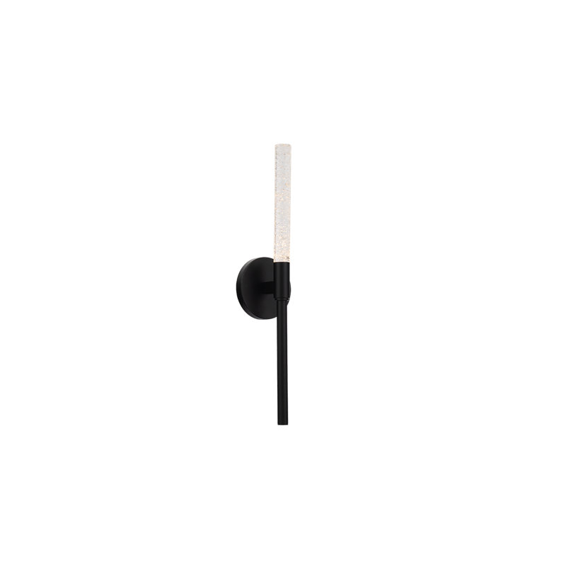 Magic 1-Light Dimmable Polished Nickel Bath Sconce, Black