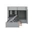 Lit superposé simple avec tiroirs, garde-robe, tablettes et hydraulique-373268467