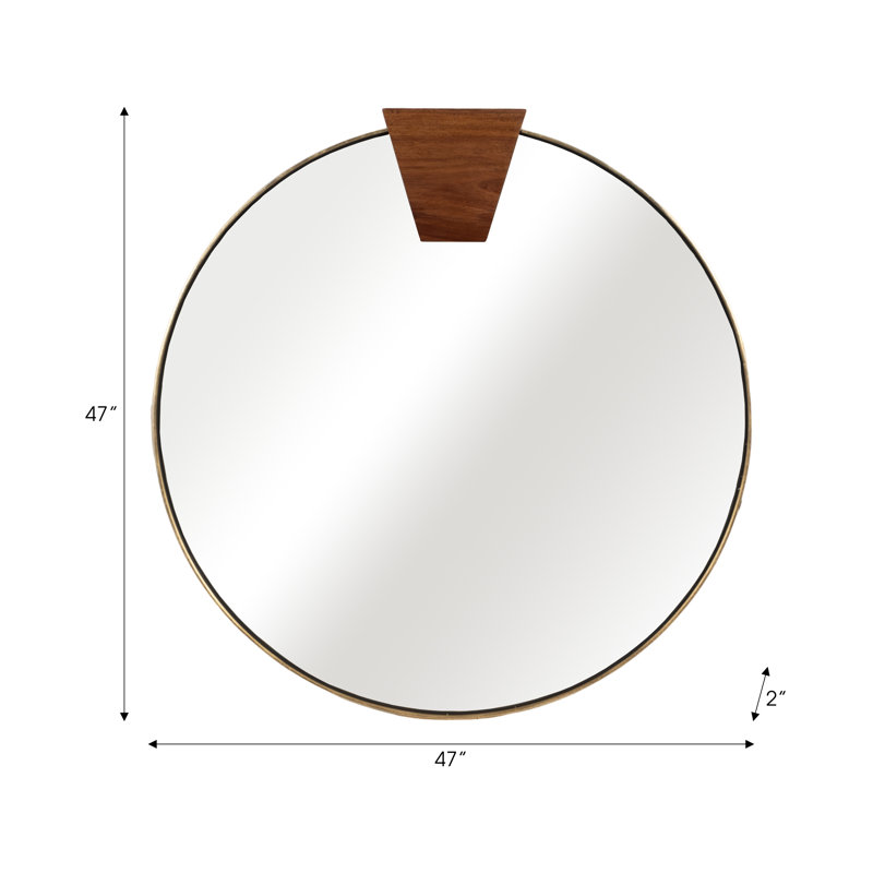 Miroir mural rond Kindra, H 47 po x l 47 po