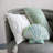 Cotton Velvet Lumbar Pillow With Beaded Design