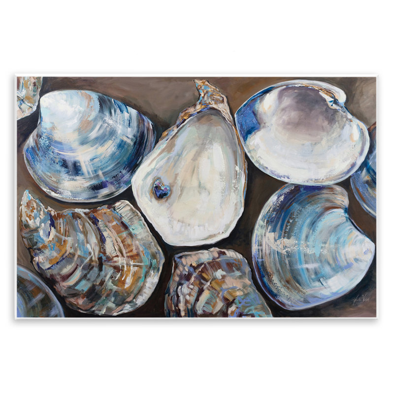«Varied Seashell Shucks», art mural par Jeanette Vertentes, H 13 po x l 19 po