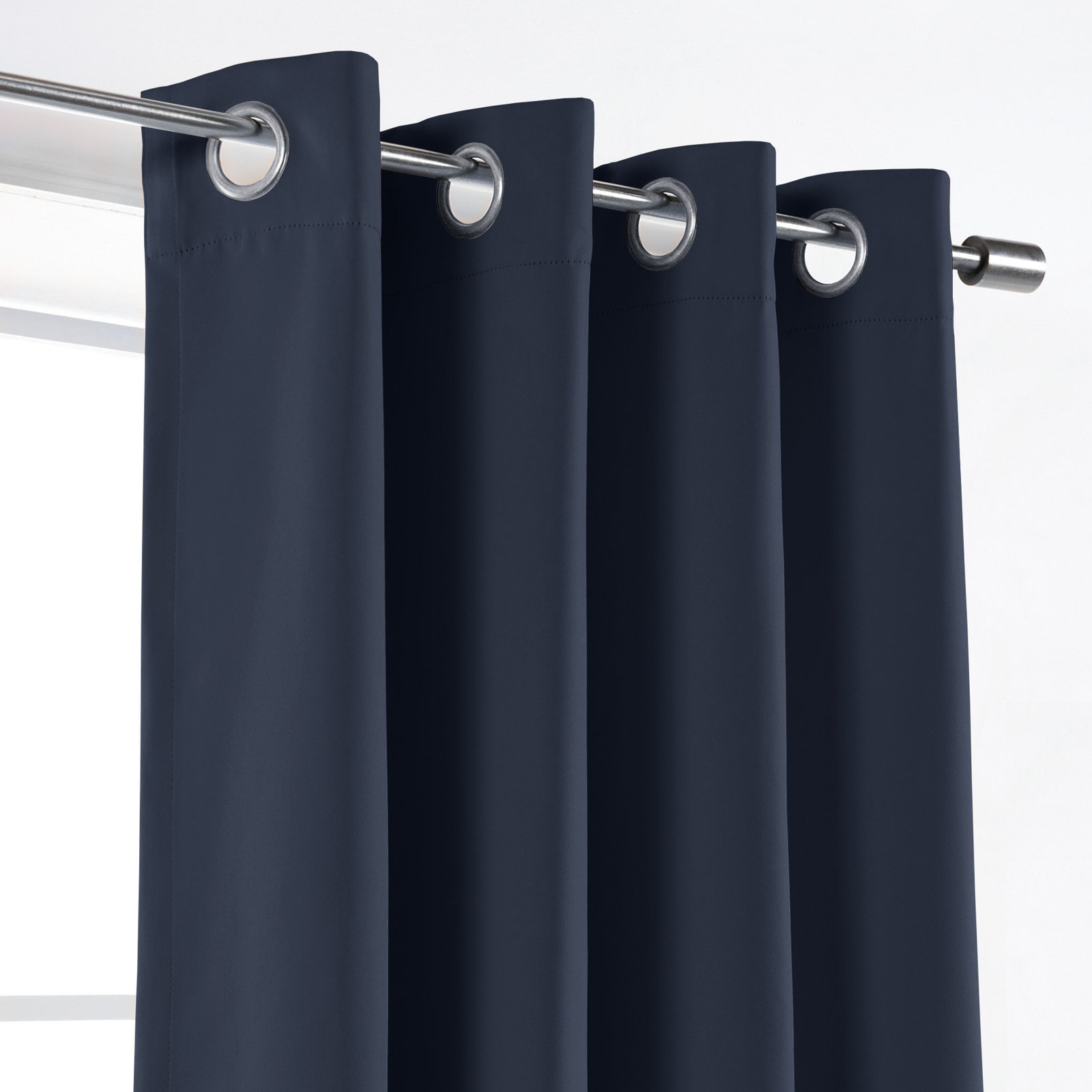 Schaeffer Blackout Thermal Curtain Panel Set, Navy, 52" W x 96" L