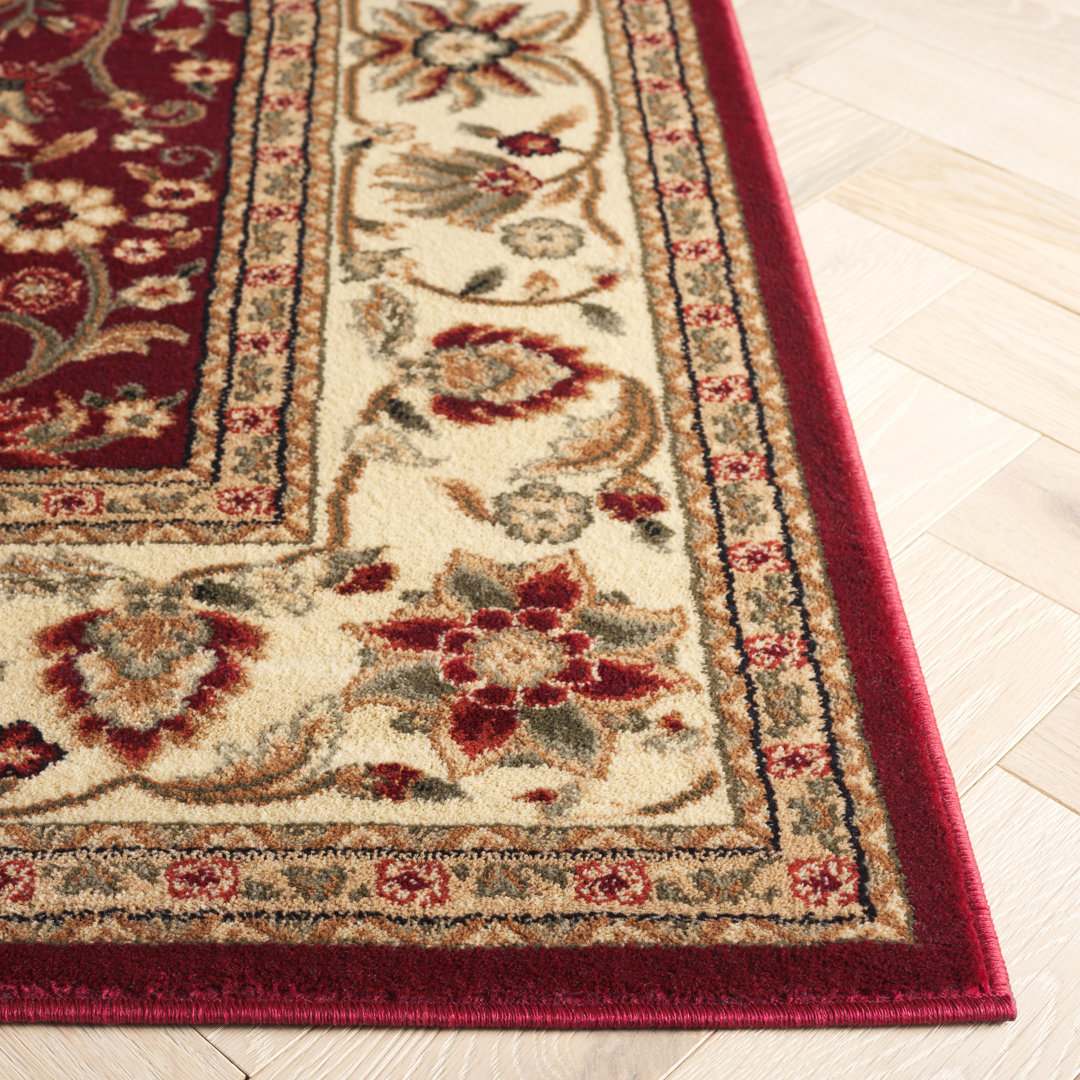 Lyndhurst Oriental Area Rug In Ivory / Red