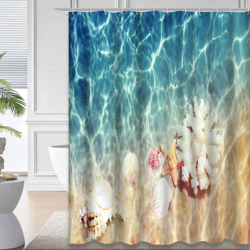 Eau de plage avec 12 crochets, L 72 po x l 72 po