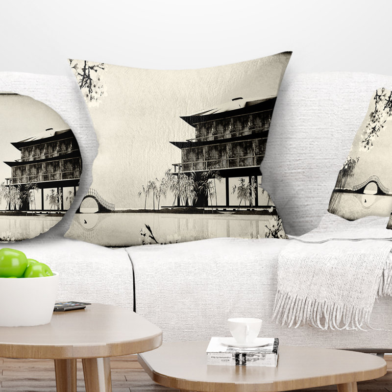 Coussin chinois, 18" x 18", Coussin décoratif