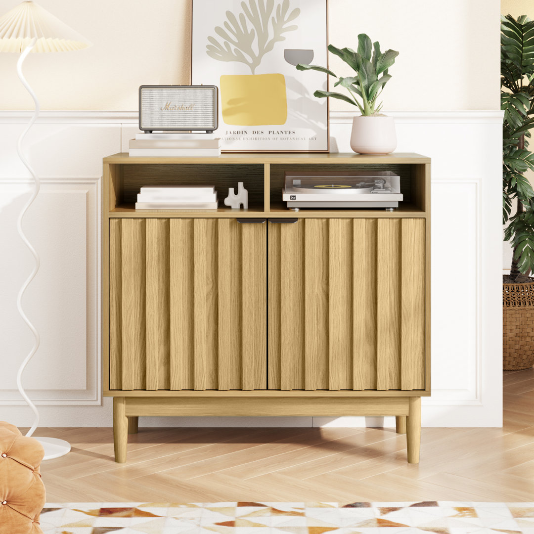 34" Fluted Sideboard Cabinet Ebern Designs 