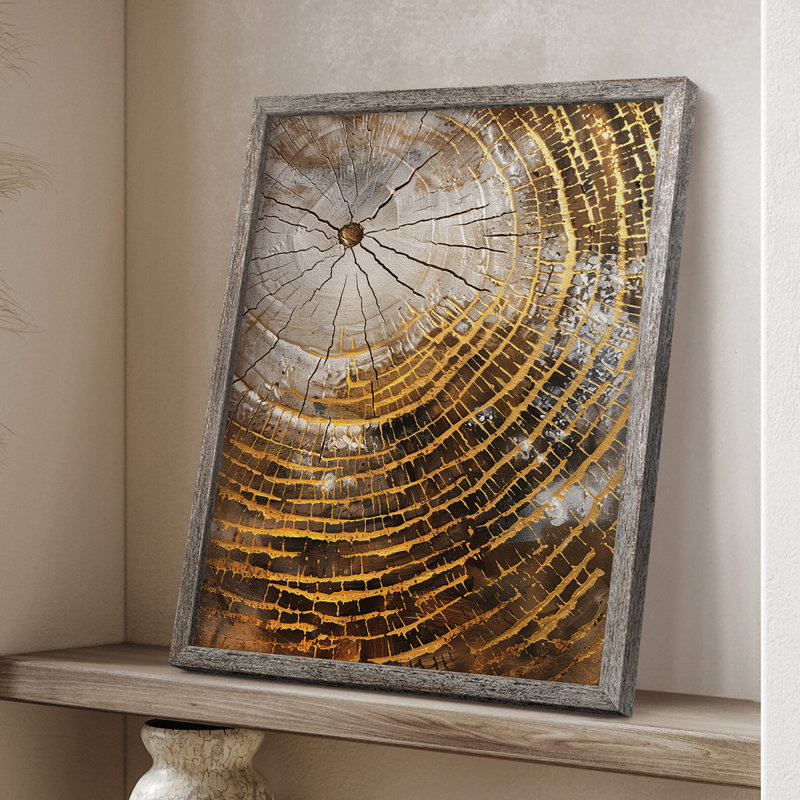 Série ABSTRACT Cxxxvii, reproduction encadrée - bois massif, H 30 po x l 24 po