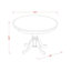 5 Piece Dining Table Set for 4 Includes a Round Kitchen Table with Pedestal and 4 Linen Fabric Dining Room Chairs, Mahogany-1783517355-1870479721
