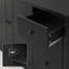 Buffet extensible en panneau de fibres à densité moyenne avec armoire de rangement pour table de salle à manger