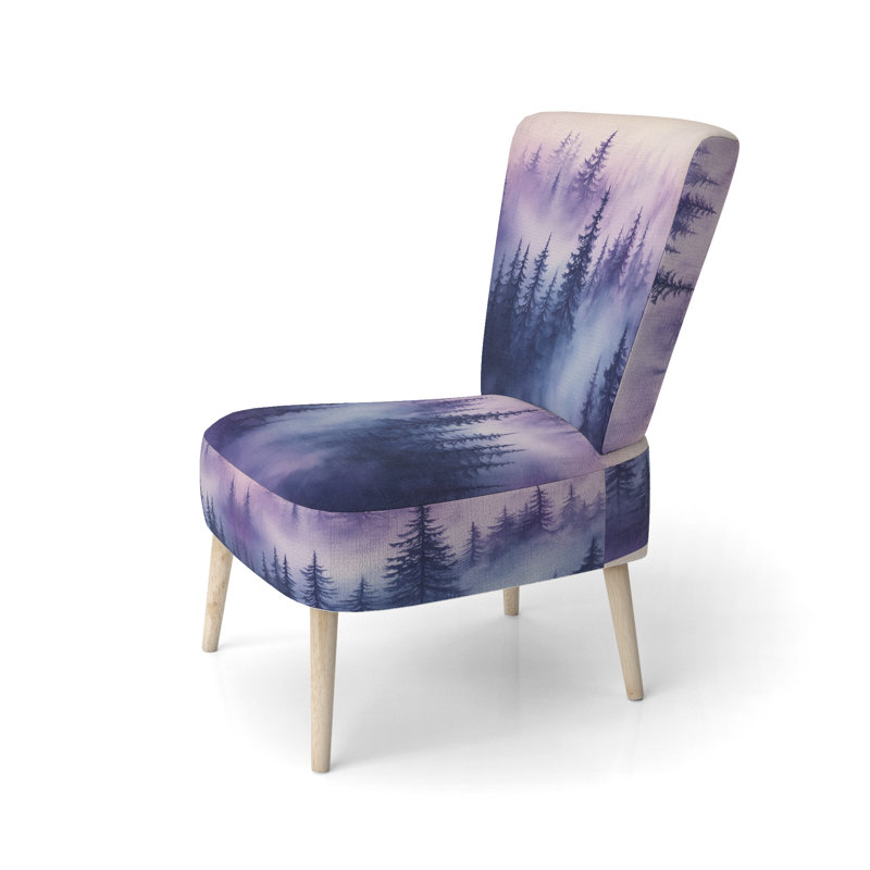 Chaise rembourrée Forest - Chaise d'appoint Misty Pine Forest, Side Chair Armless