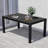 Jimeny Rectangular Metal Outdoor Dining Table With Umbrella Hole , 63'' in. W 38'' in. D