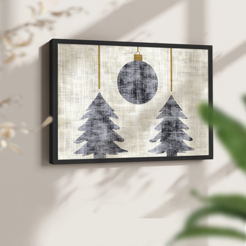 Chirstmas Art-CXIV -Framed Print - Restickable, H 11 po x l 14 po, Noir, noir, noir, noir